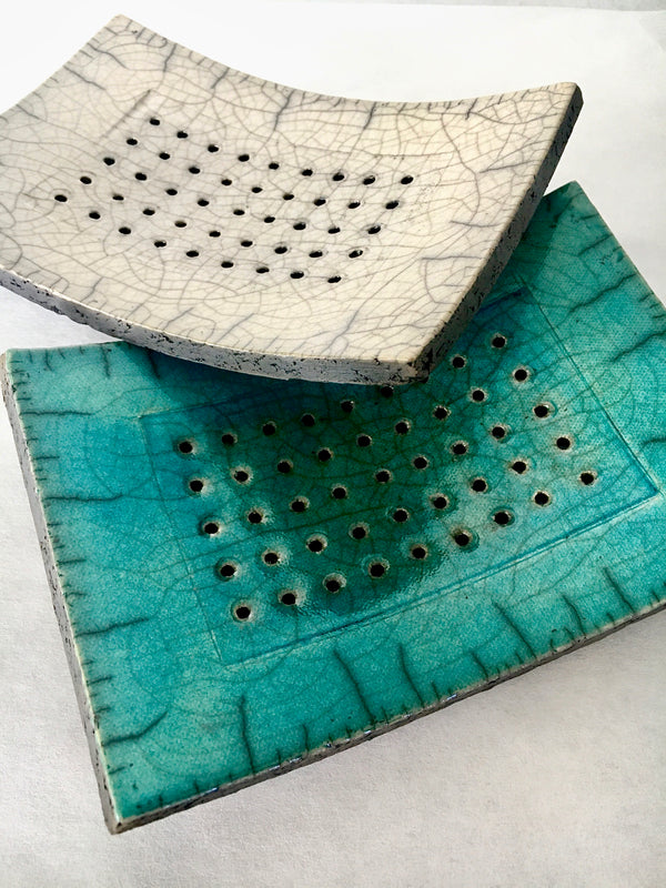 Raku soap dish